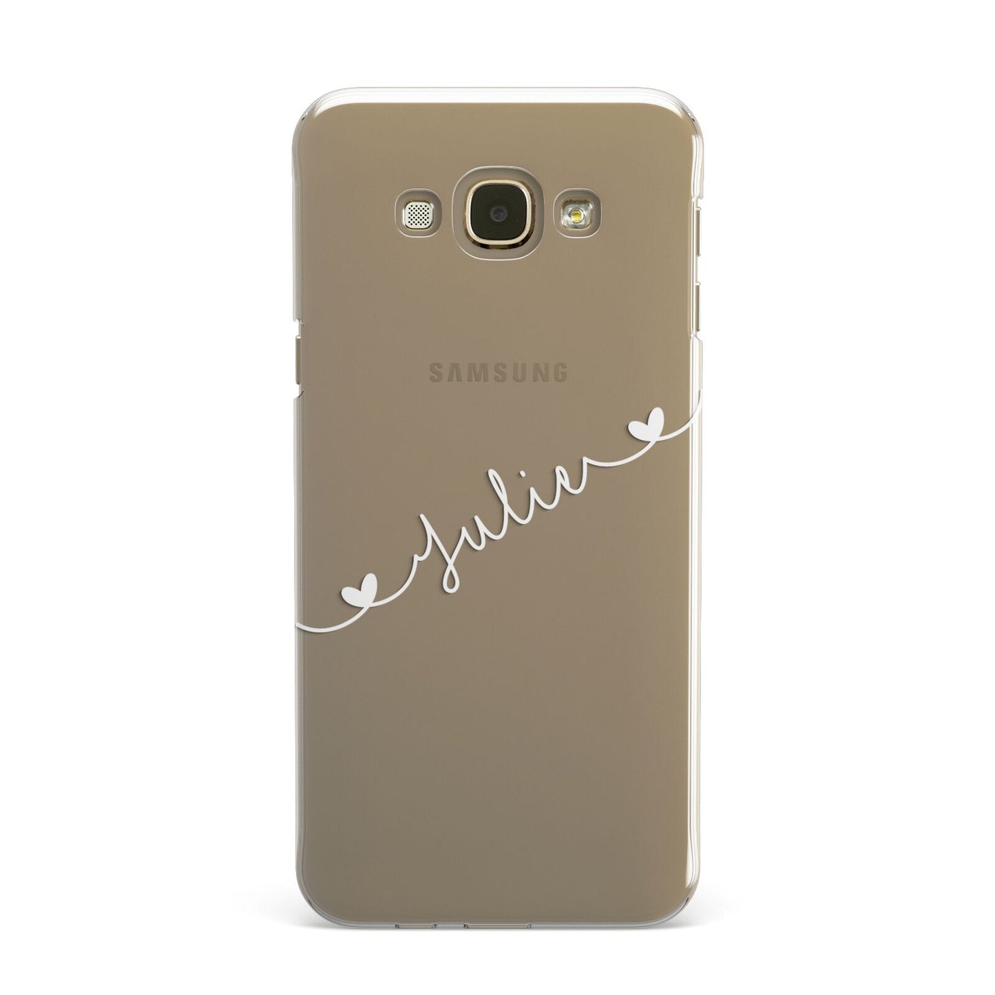 White Sloped Handwritten Name Samsung Galaxy A8 Case