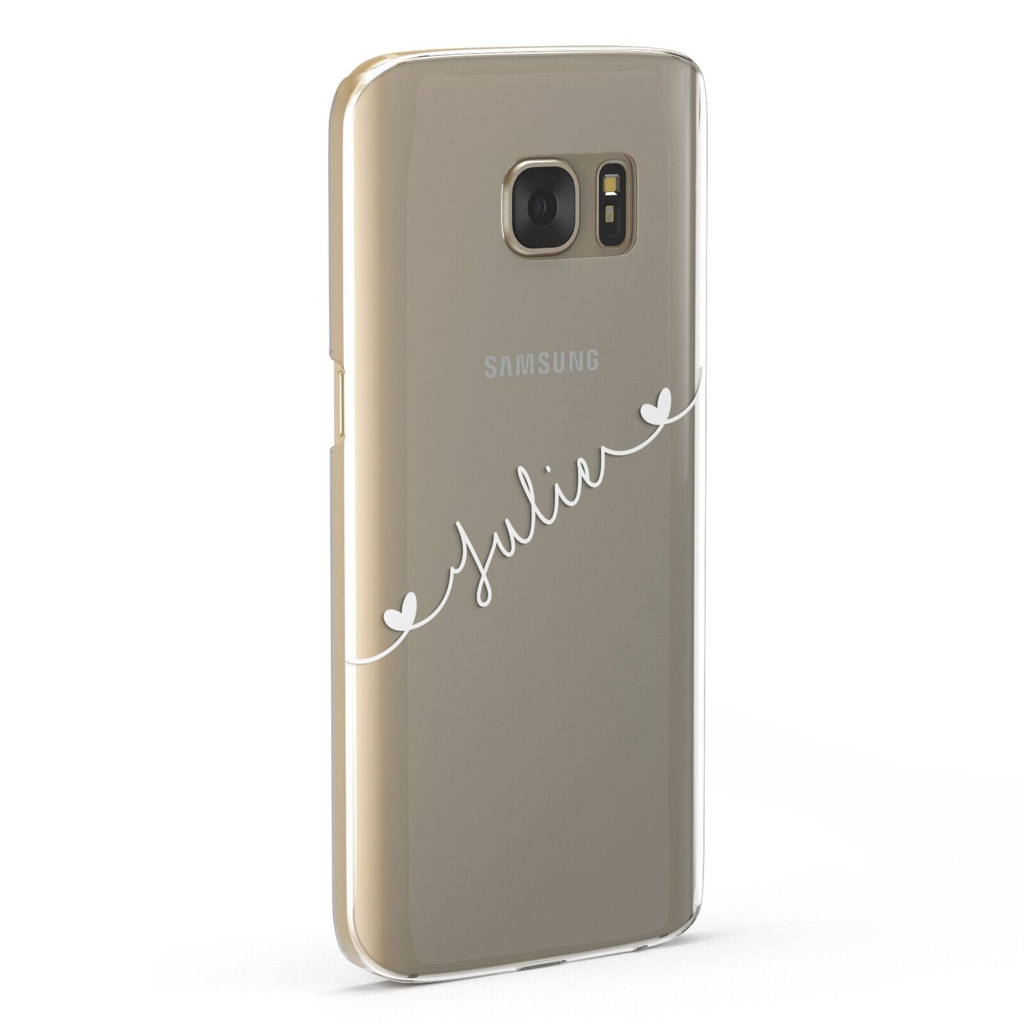 White Sloped Handwritten Name Samsung Galaxy Case Fourty Five Degrees