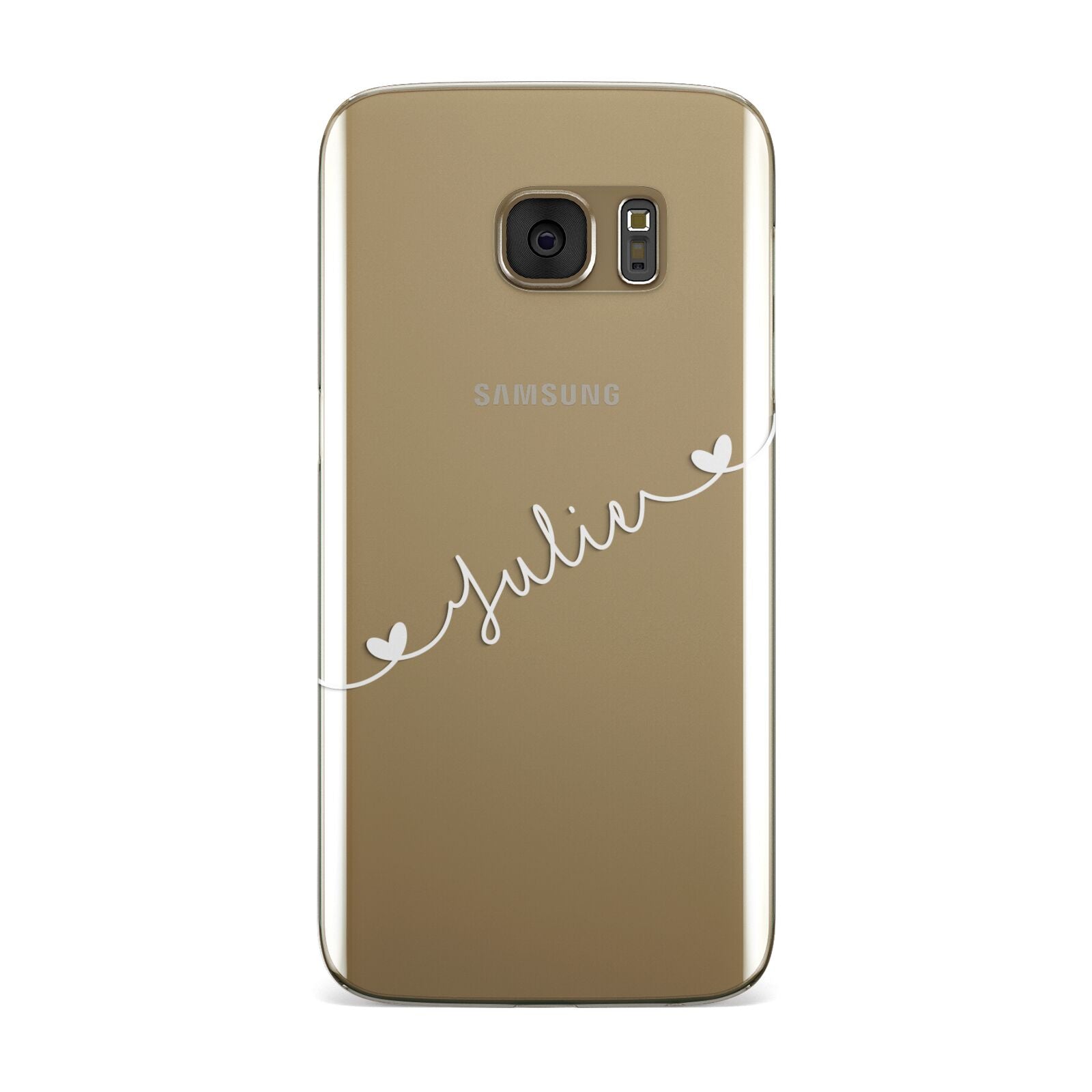 White Sloped Handwritten Name Samsung Galaxy Case