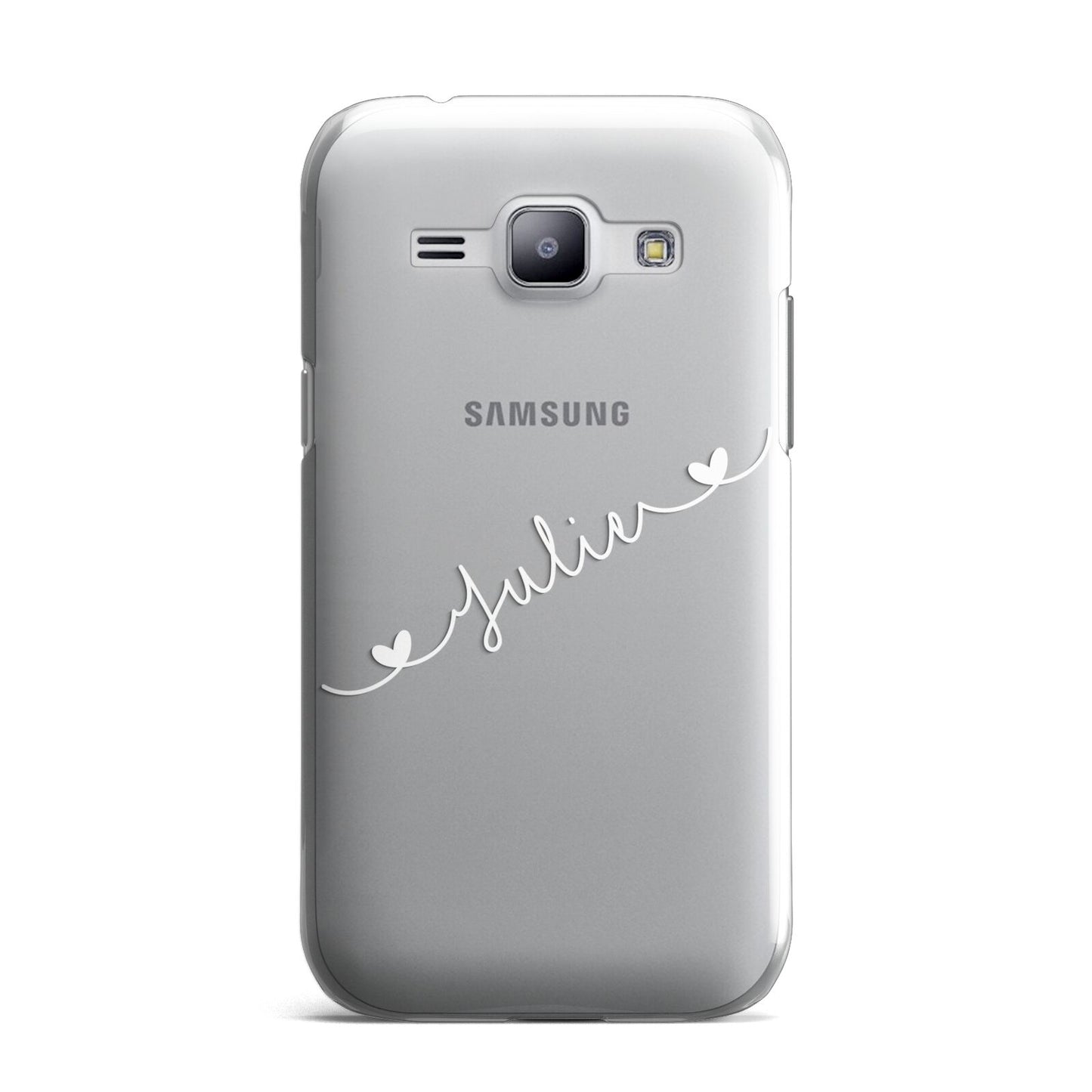 White Sloped Handwritten Name Samsung Galaxy J1 2015 Case