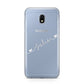 White Sloped Handwritten Name Samsung Galaxy J3 2017 Case