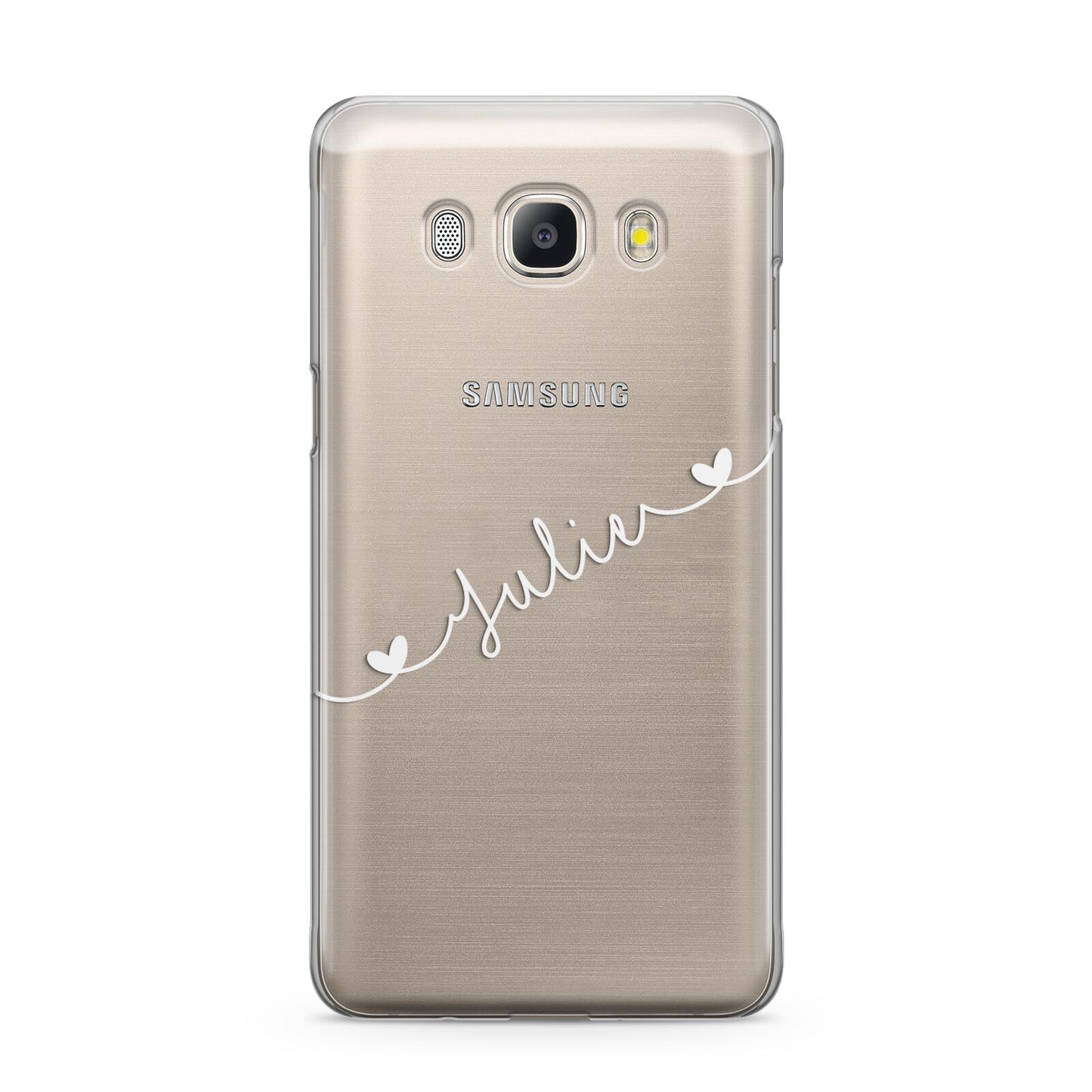 White Sloped Handwritten Name Samsung Galaxy J5 2016 Case