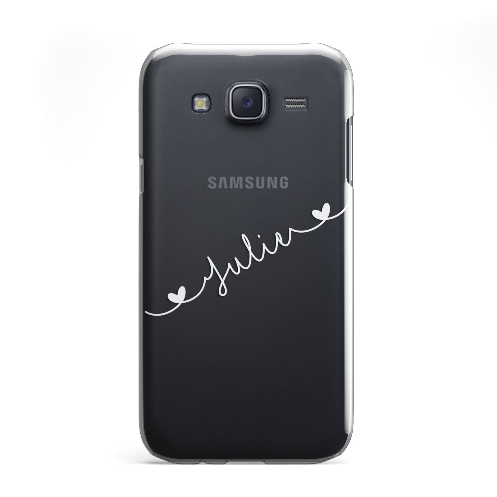 White Sloped Handwritten Name Samsung Galaxy J5 Case