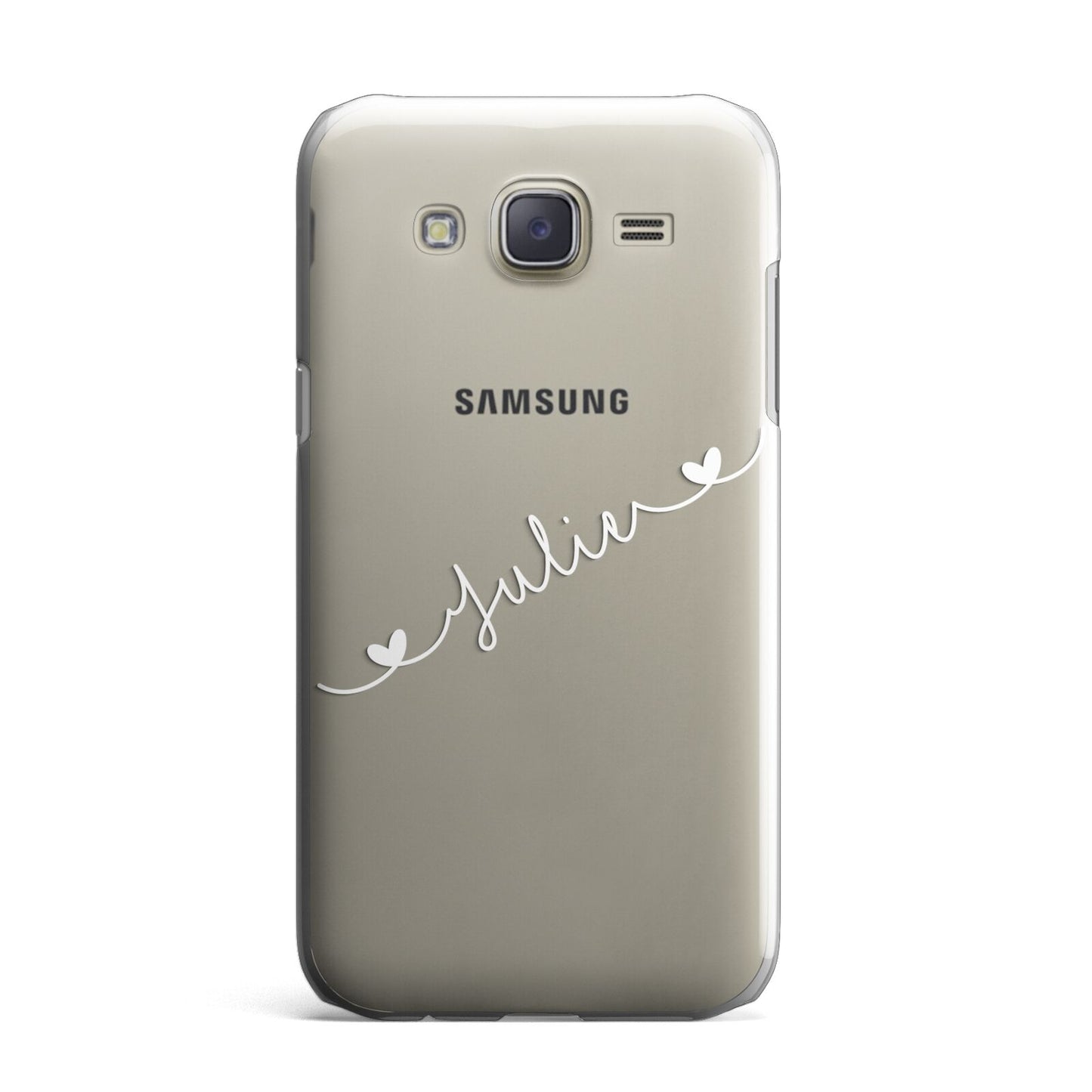 White Sloped Handwritten Name Samsung Galaxy J7 Case