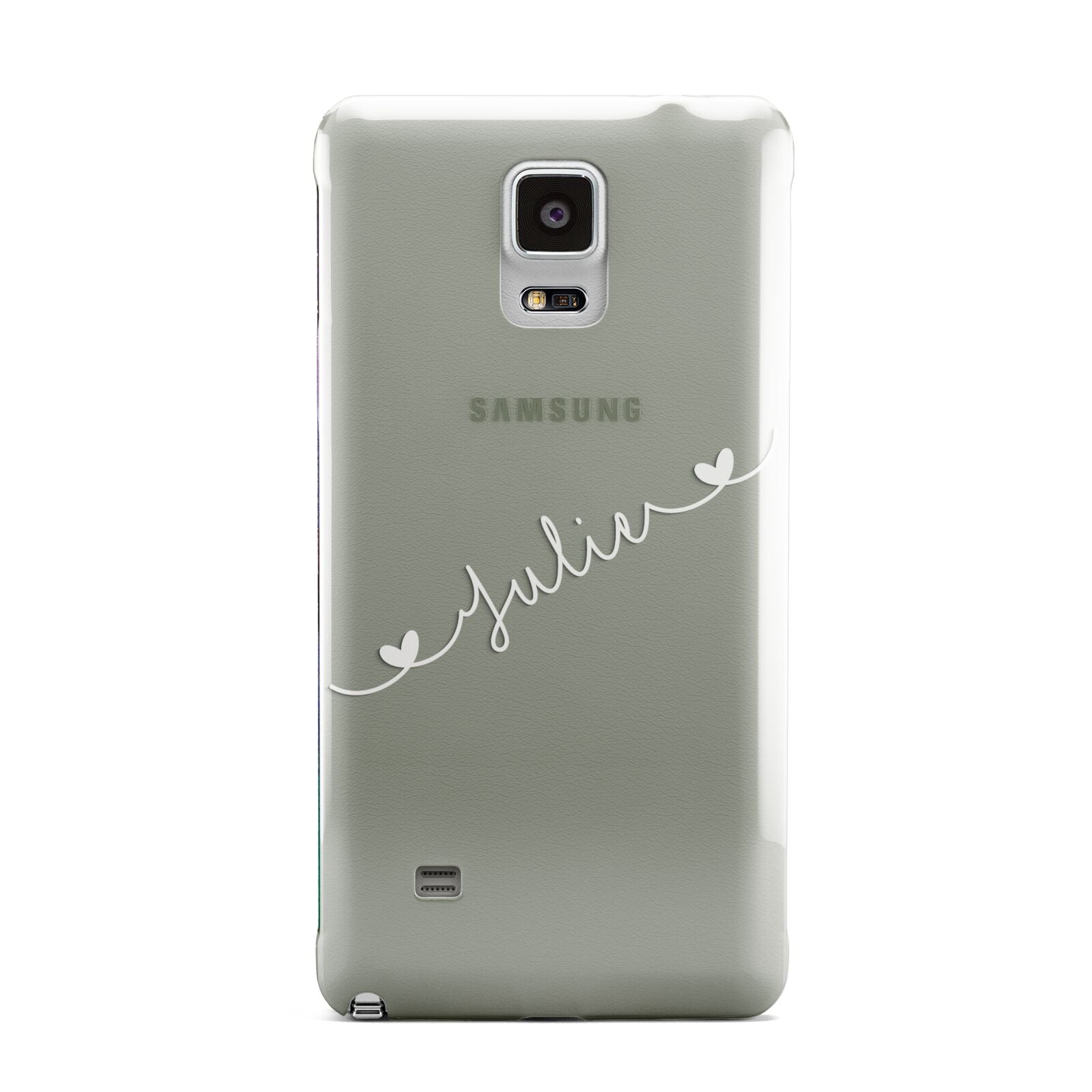 White Sloped Handwritten Name Samsung Galaxy Note 4 Case