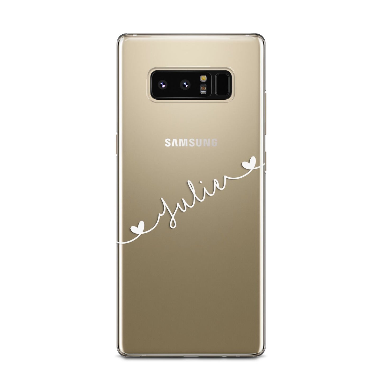 White Sloped Handwritten Name Samsung Galaxy Note 8 Case