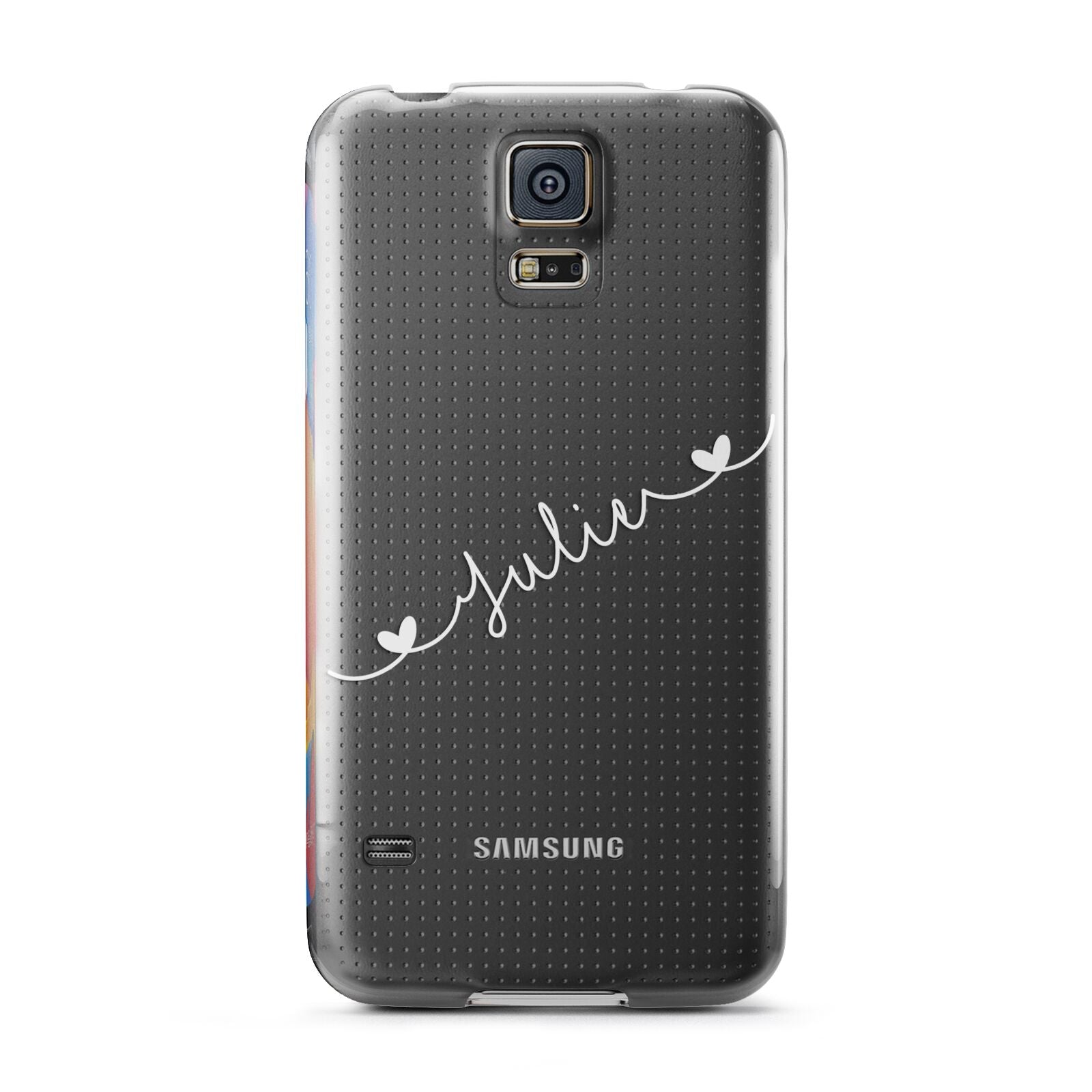 White Sloped Handwritten Name Samsung Galaxy S5 Case