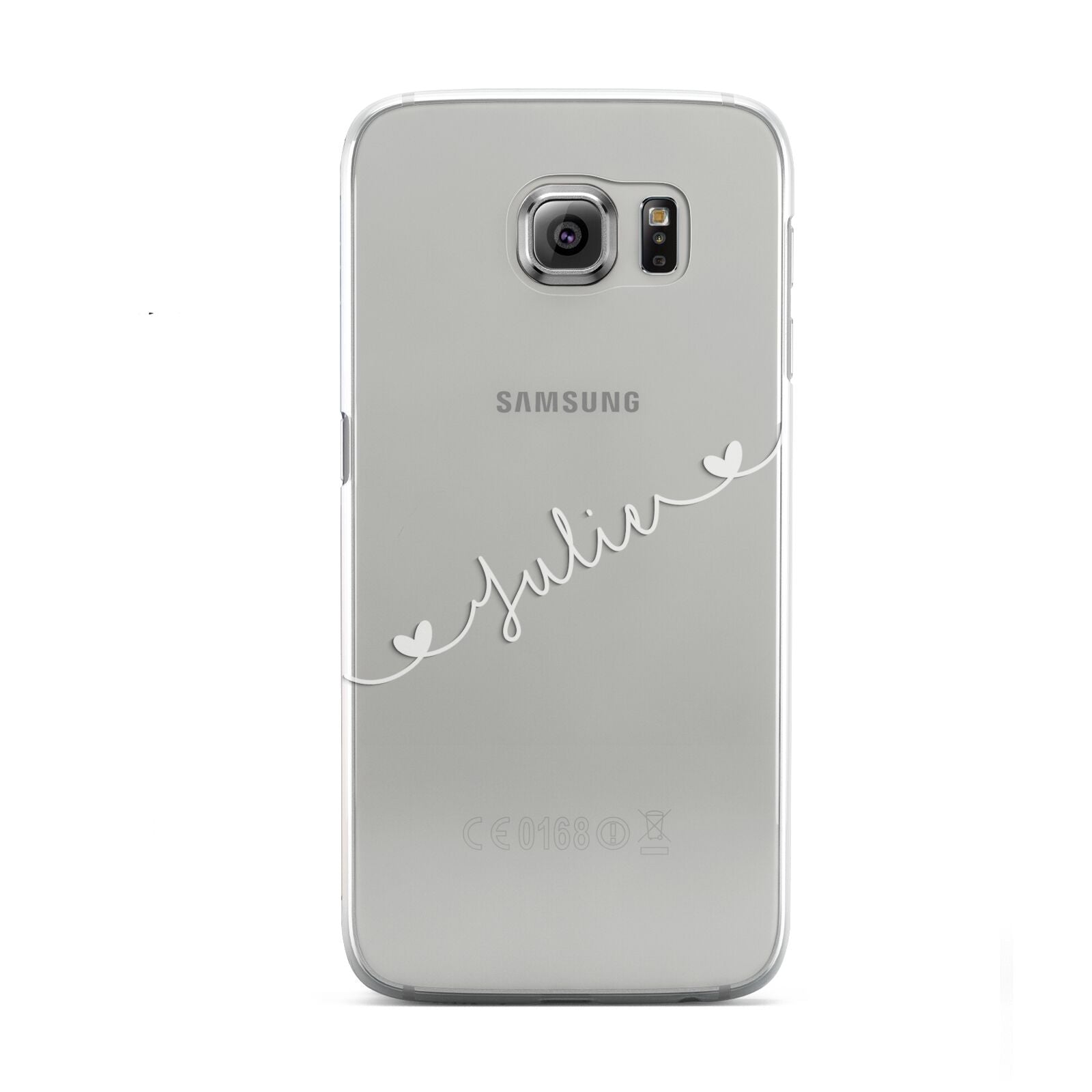 White Sloped Handwritten Name Samsung Galaxy S6 Case