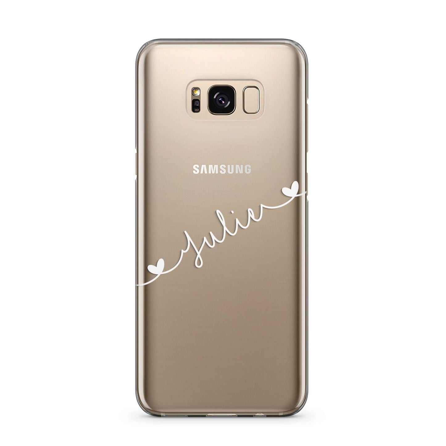 White Sloped Handwritten Name Samsung Galaxy S8 Plus Case