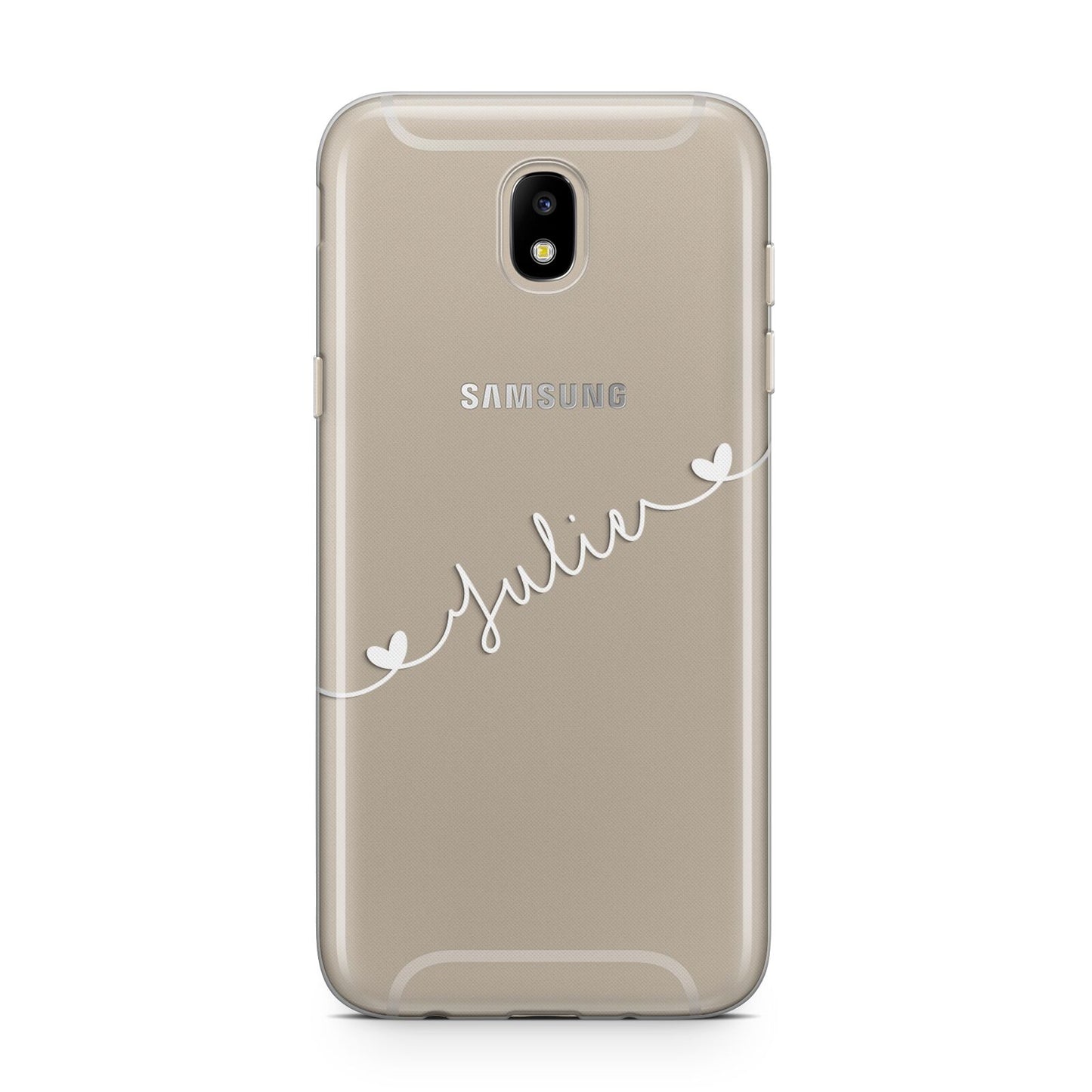 White Sloped Handwritten Name Samsung J5 2017 Case