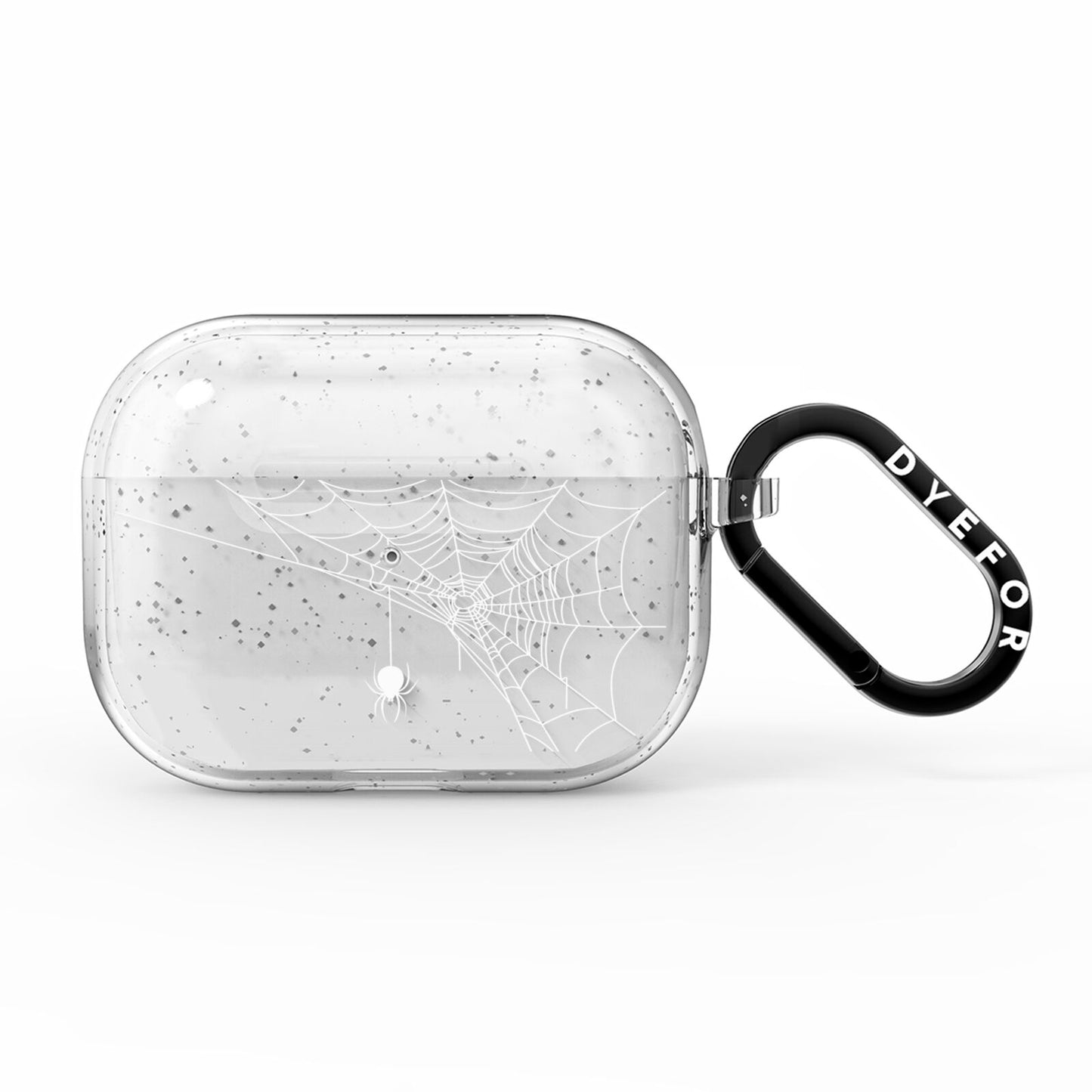 White Spiders Web with Transparent Background AirPods Pro Glitter Case