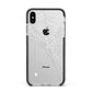 White Spiders Web with Transparent Background Apple iPhone Xs Max Impact Case Black Edge on Silver Phone