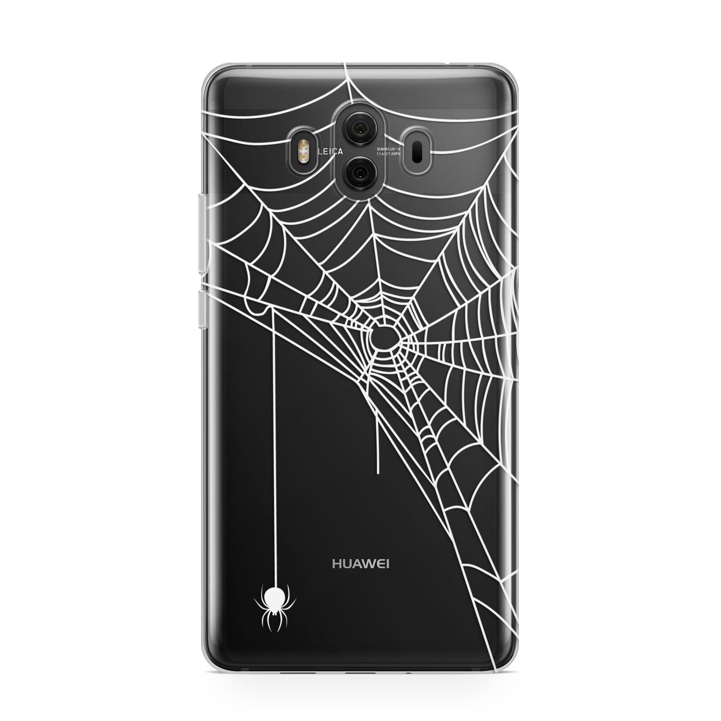 White Spiders Web with Transparent Background Huawei Mate 10 Protective Phone Case