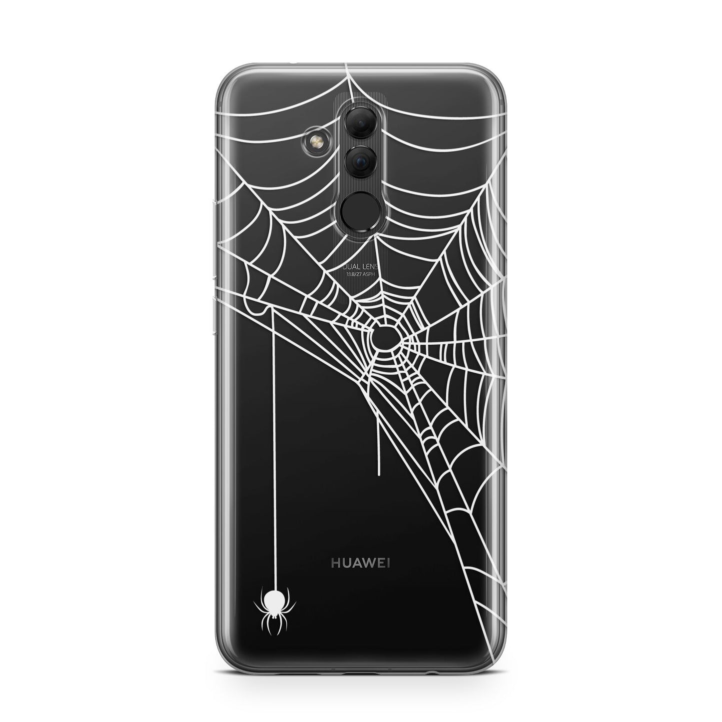 White Spiders Web with Transparent Background Huawei Mate 20 Lite