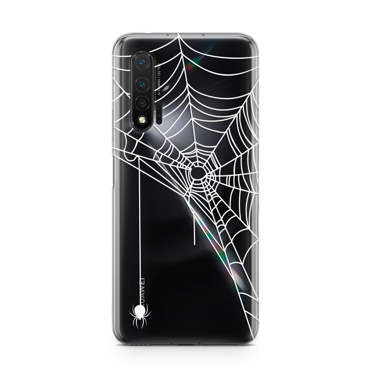 White Spiders Web with Transparent Background Huawei Nova 6 Phone Case