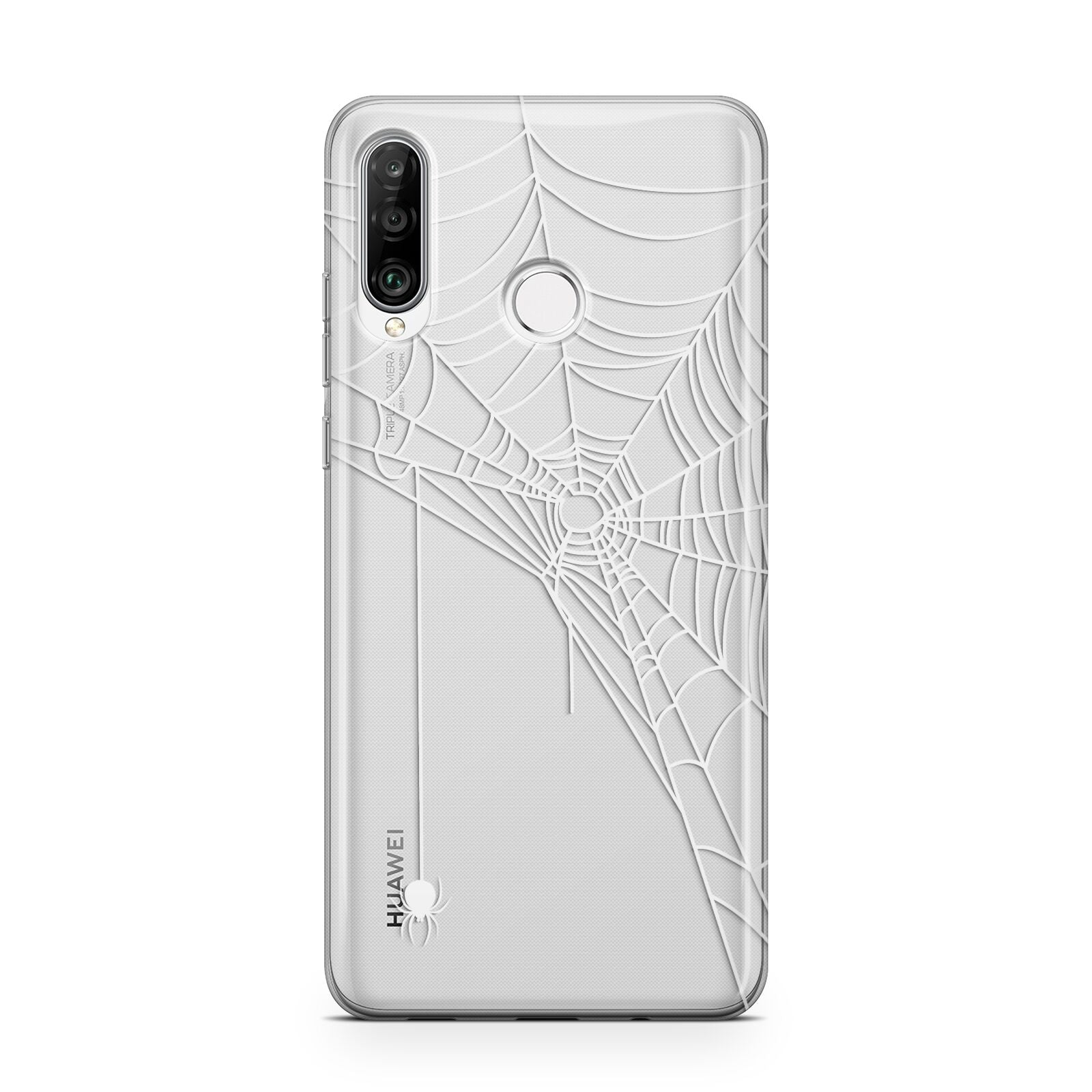 White Spiders Web with Transparent Background Huawei P30 Lite Phone Case