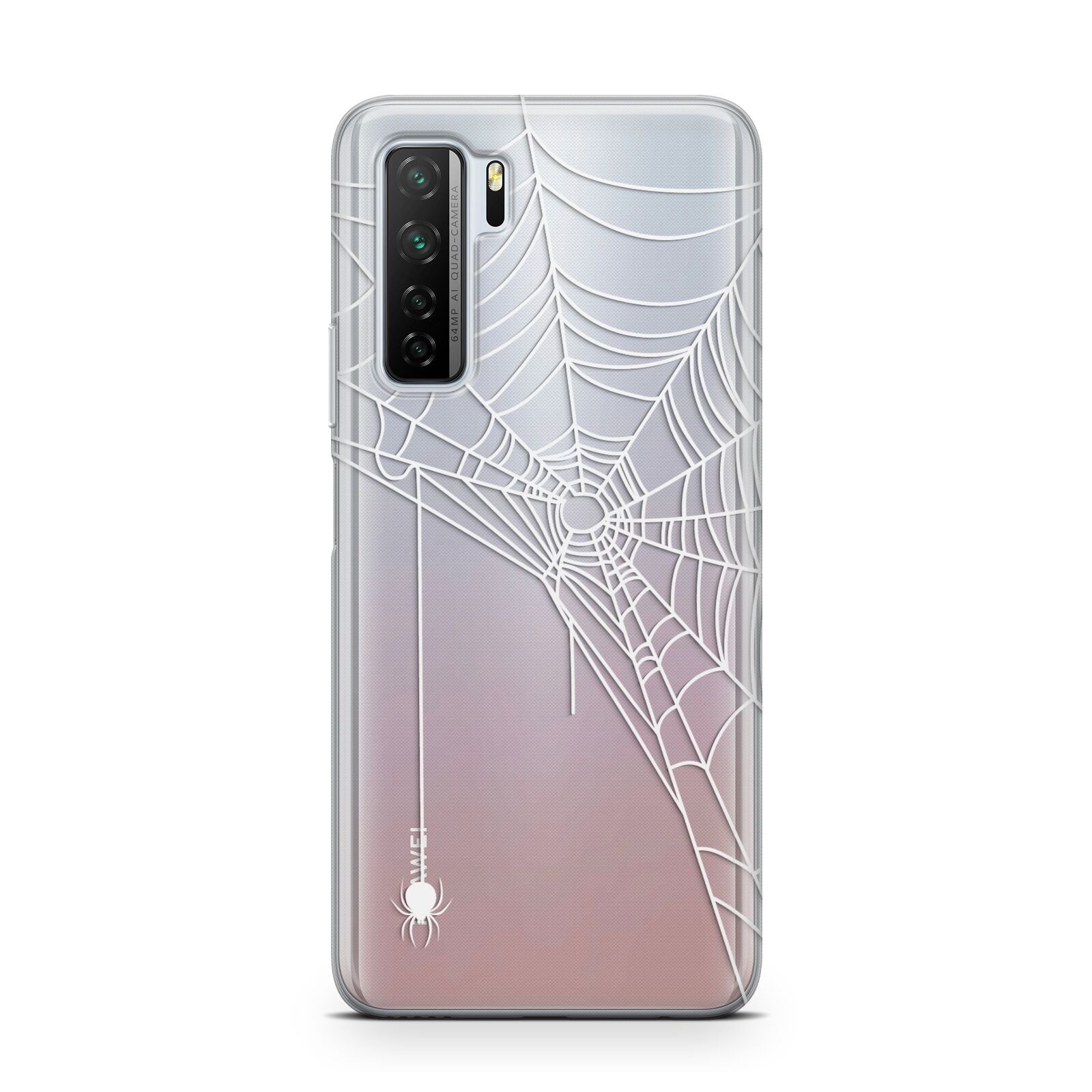 White Spiders Web with Transparent Background Huawei P40 Lite 5G Phone Case