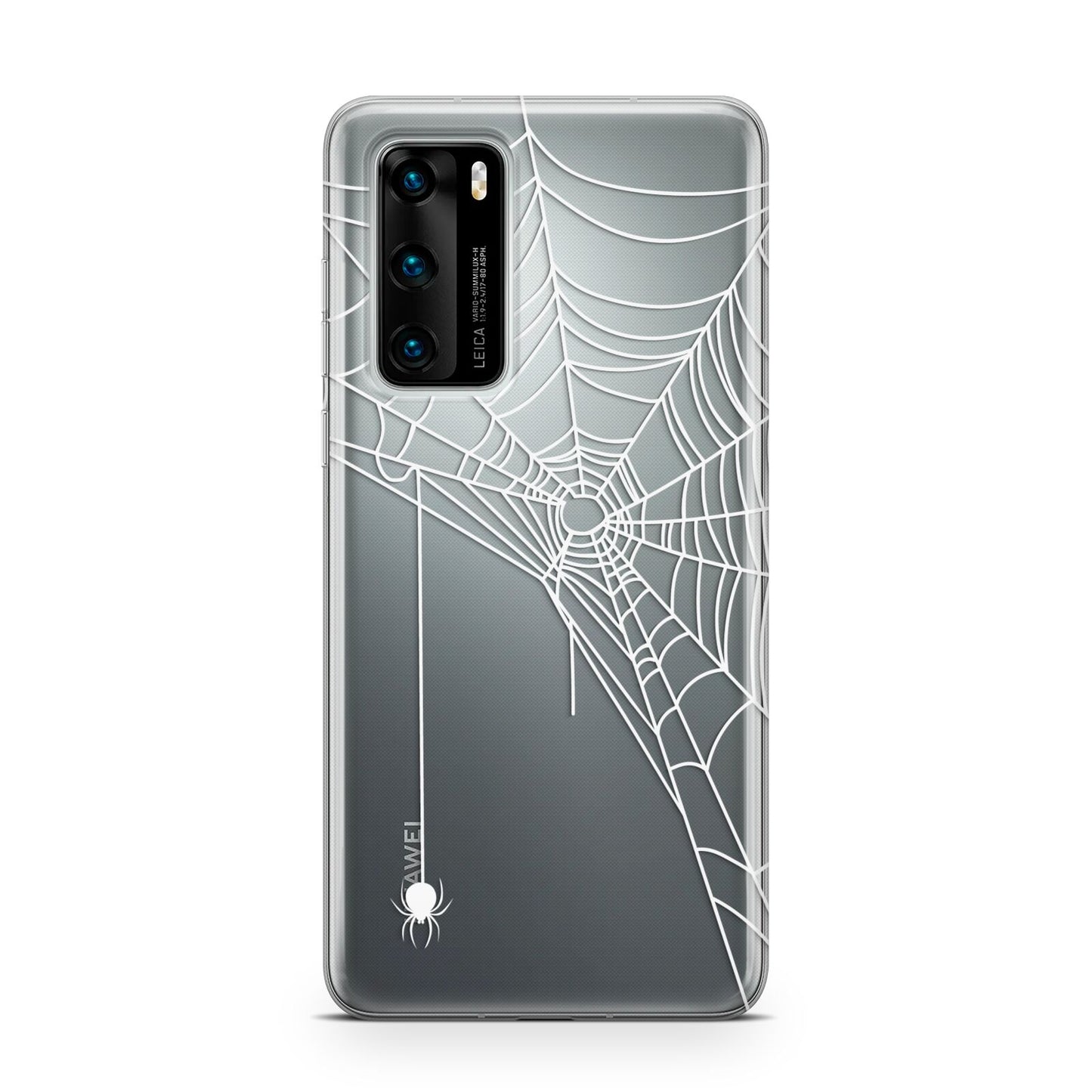 White Spiders Web with Transparent Background Huawei P40 Phone Case