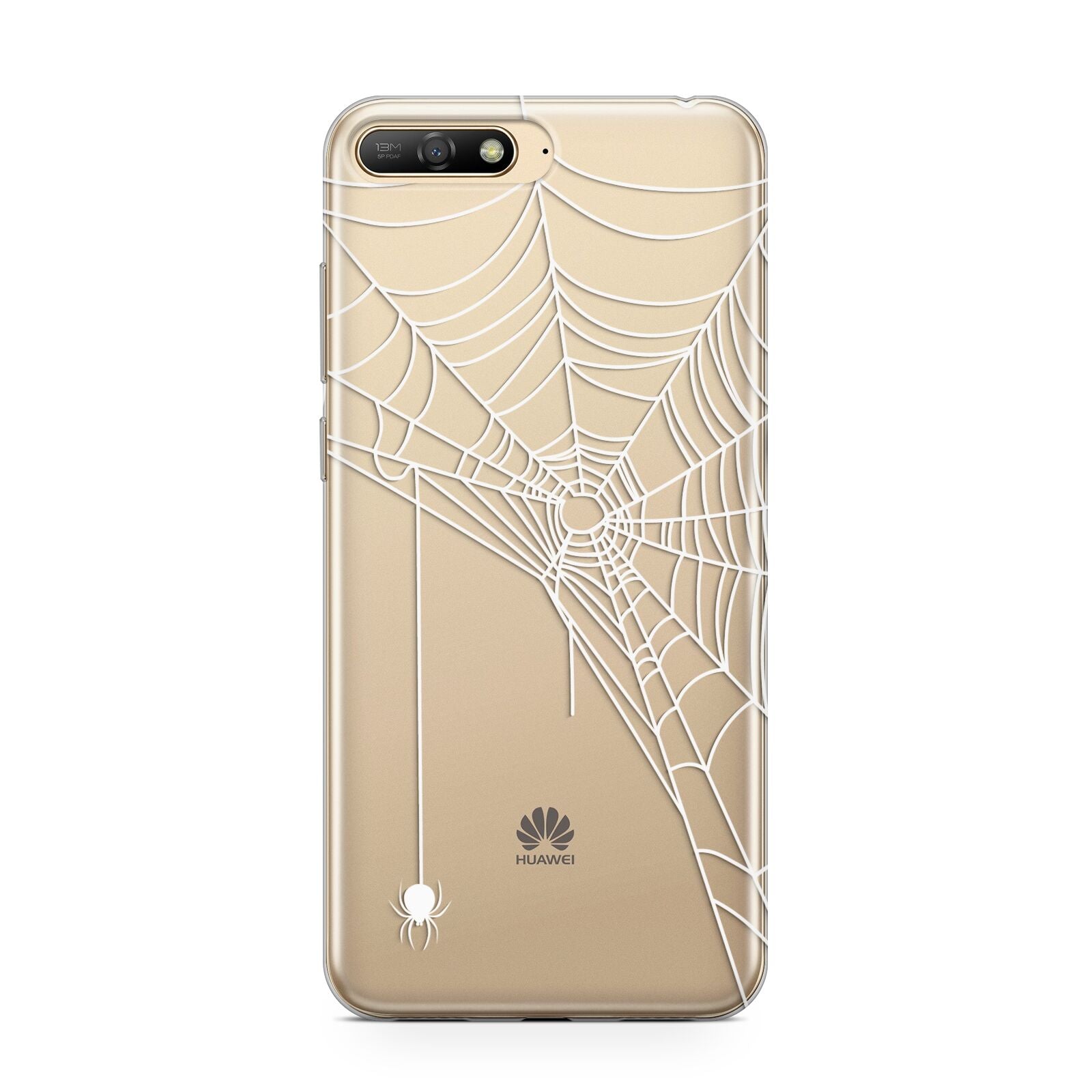 White Spiders Web with Transparent Background Huawei Y6 2018