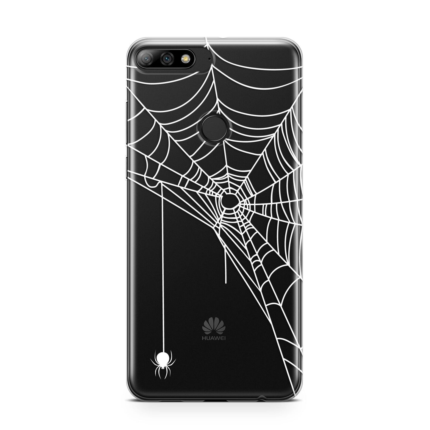 White Spiders Web with Transparent Background Huawei Y7 2018