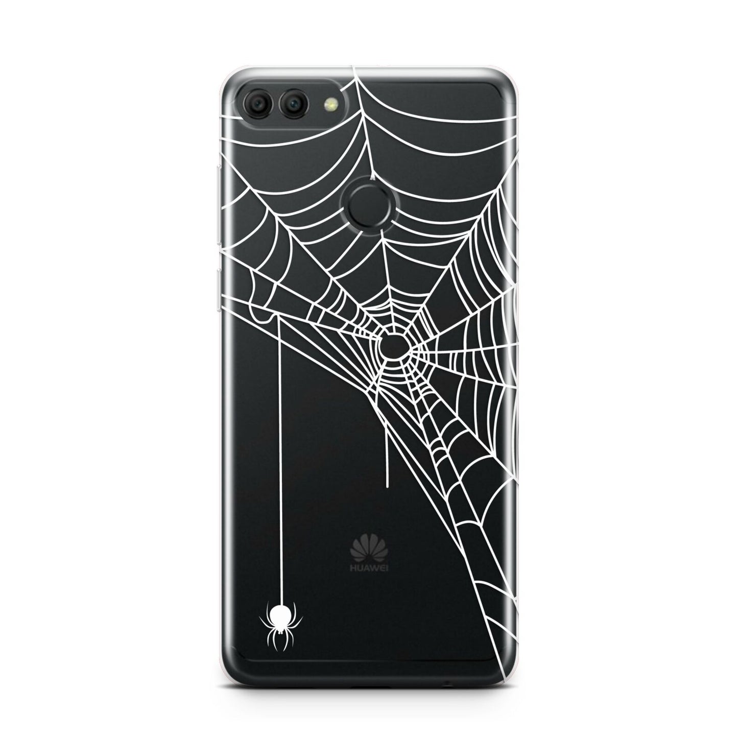 White Spiders Web with Transparent Background Huawei Y9 2018