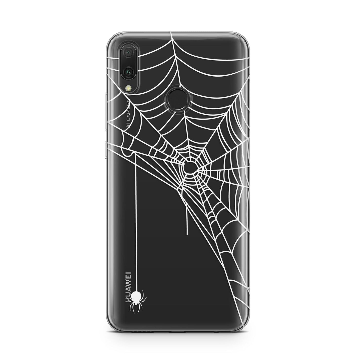 White Spiders Web with Transparent Background Huawei Y9 2019