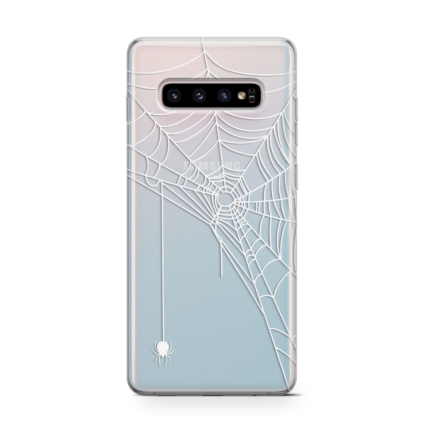 White Spiders Web with Transparent Background Protective Samsung Galaxy Case