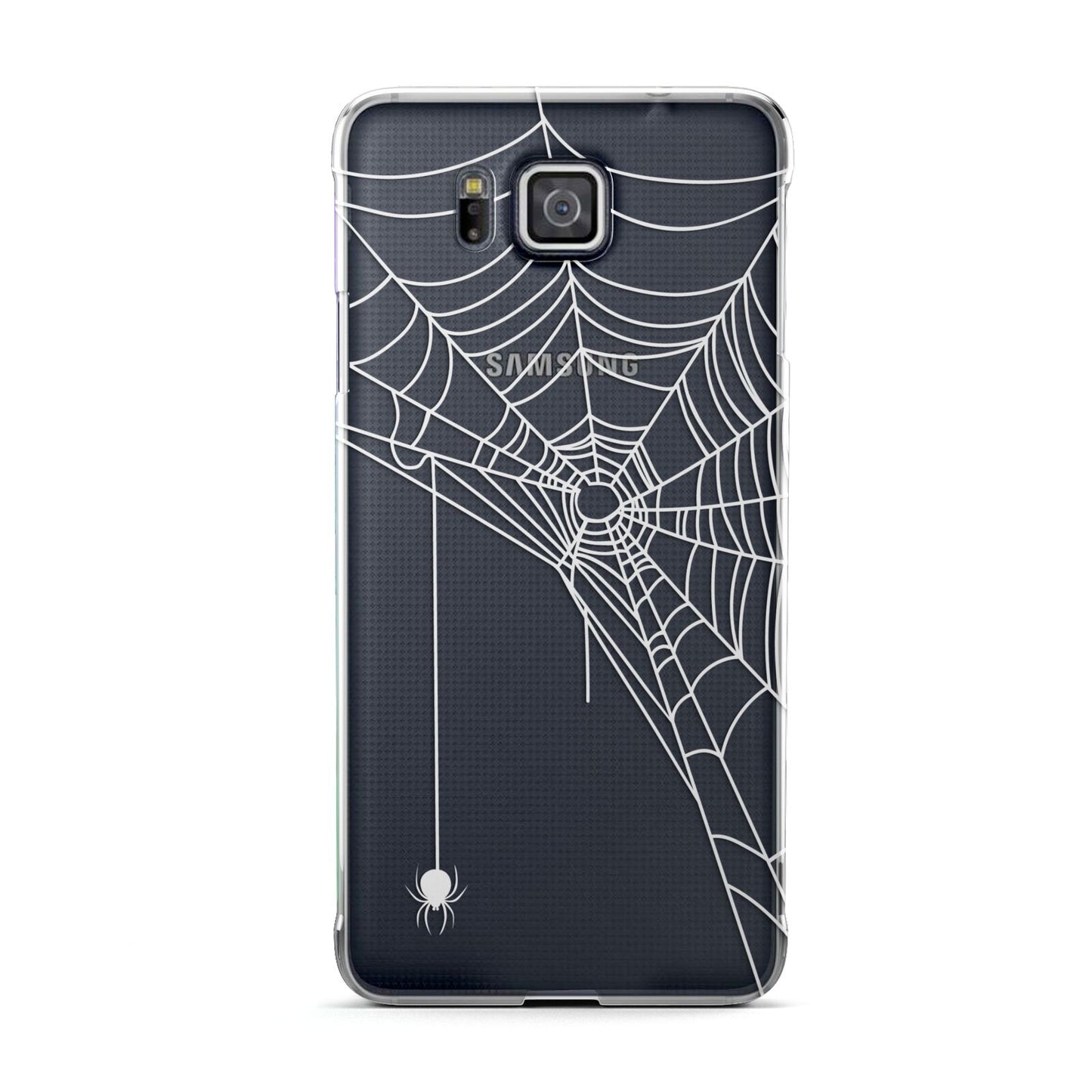 White Spiders Web with Transparent Background Samsung Galaxy Alpha Case