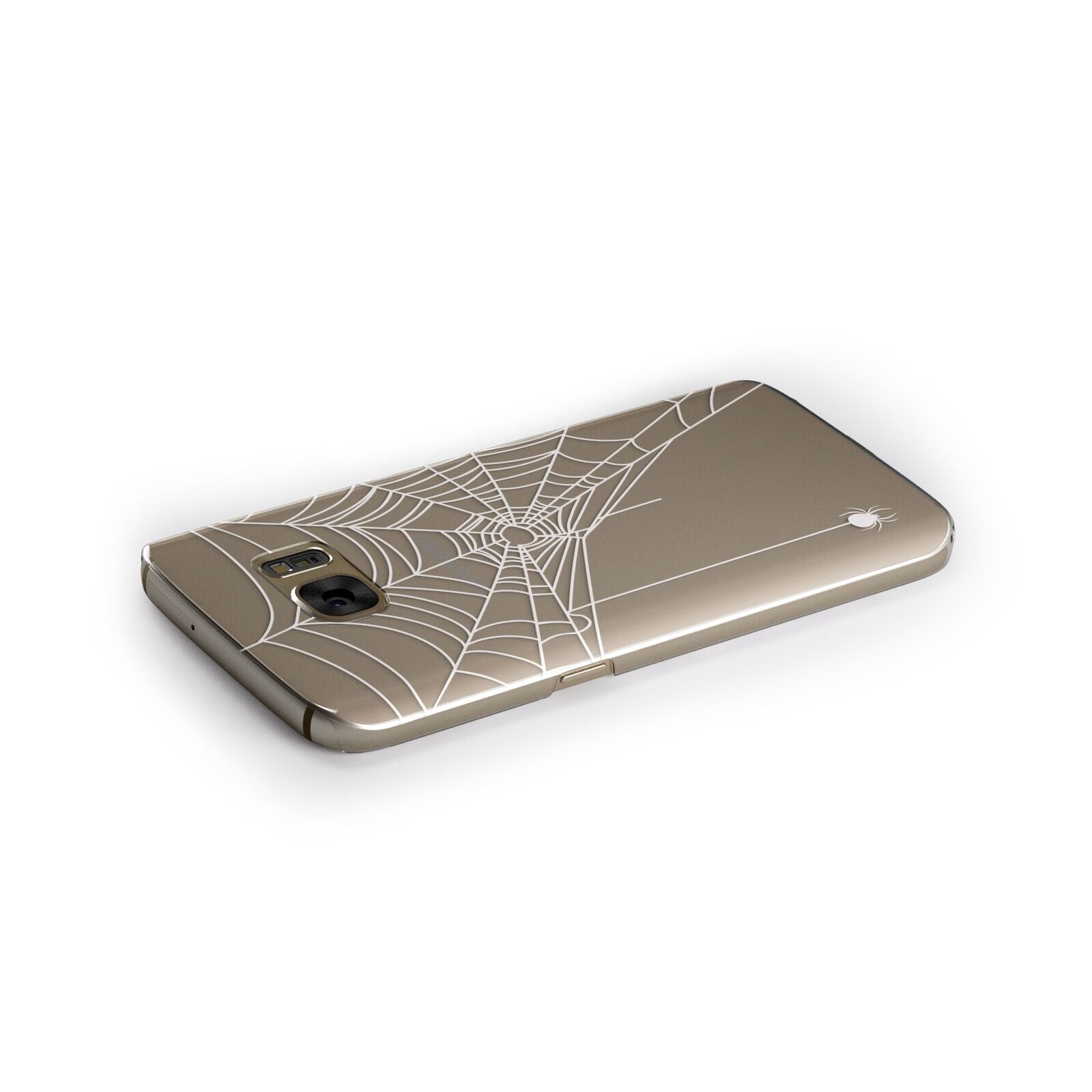 White Spiders Web with Transparent Background Samsung Galaxy Case Side Close Up