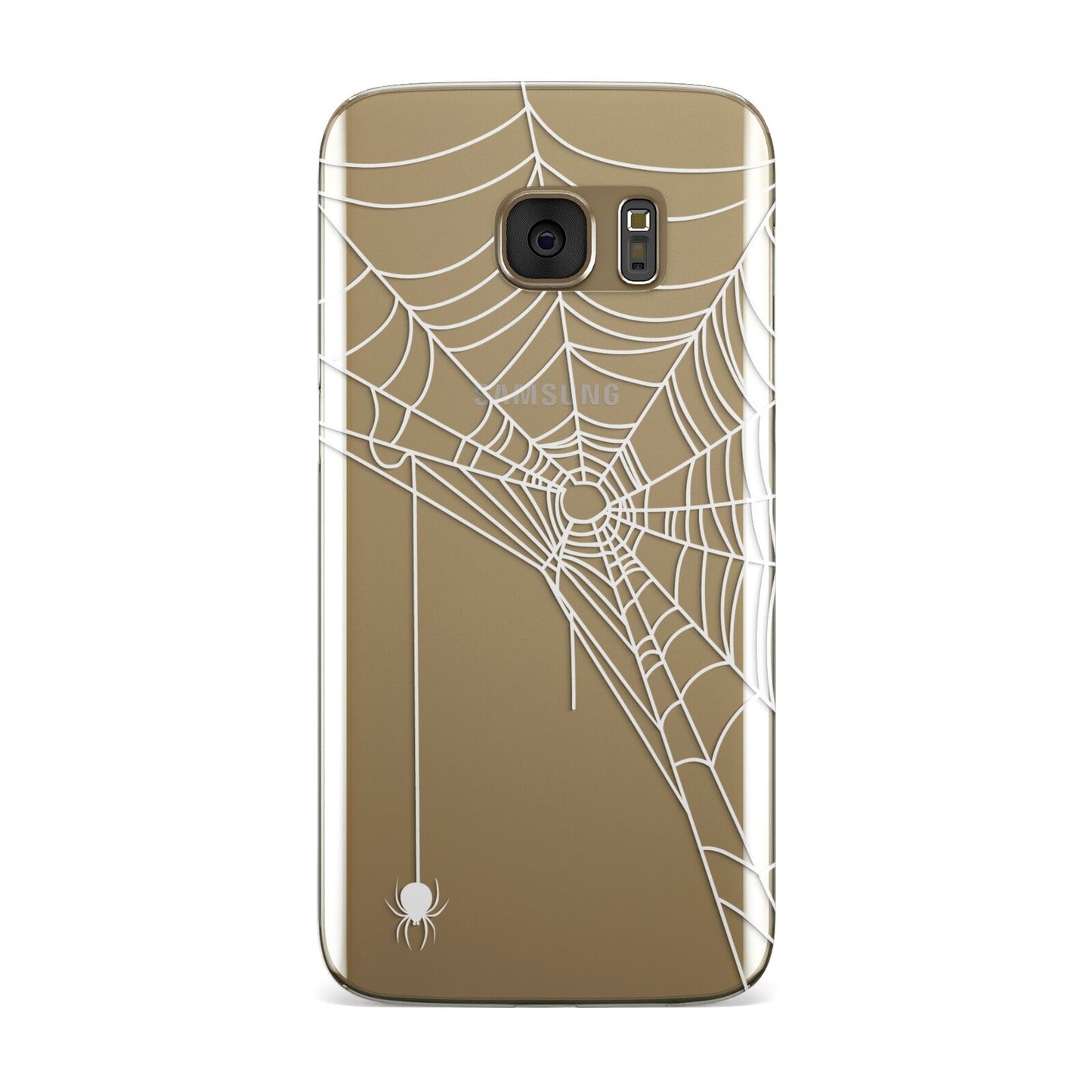 White Spiders Web with Transparent Background Samsung Galaxy Case