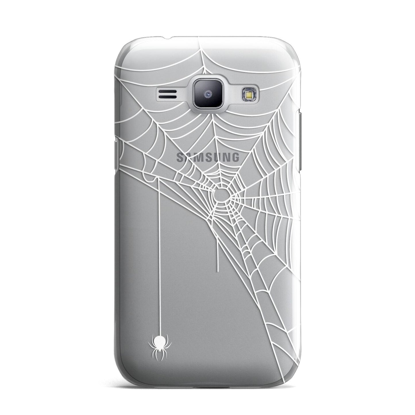 White Spiders Web with Transparent Background Samsung Galaxy J1 2015 Case