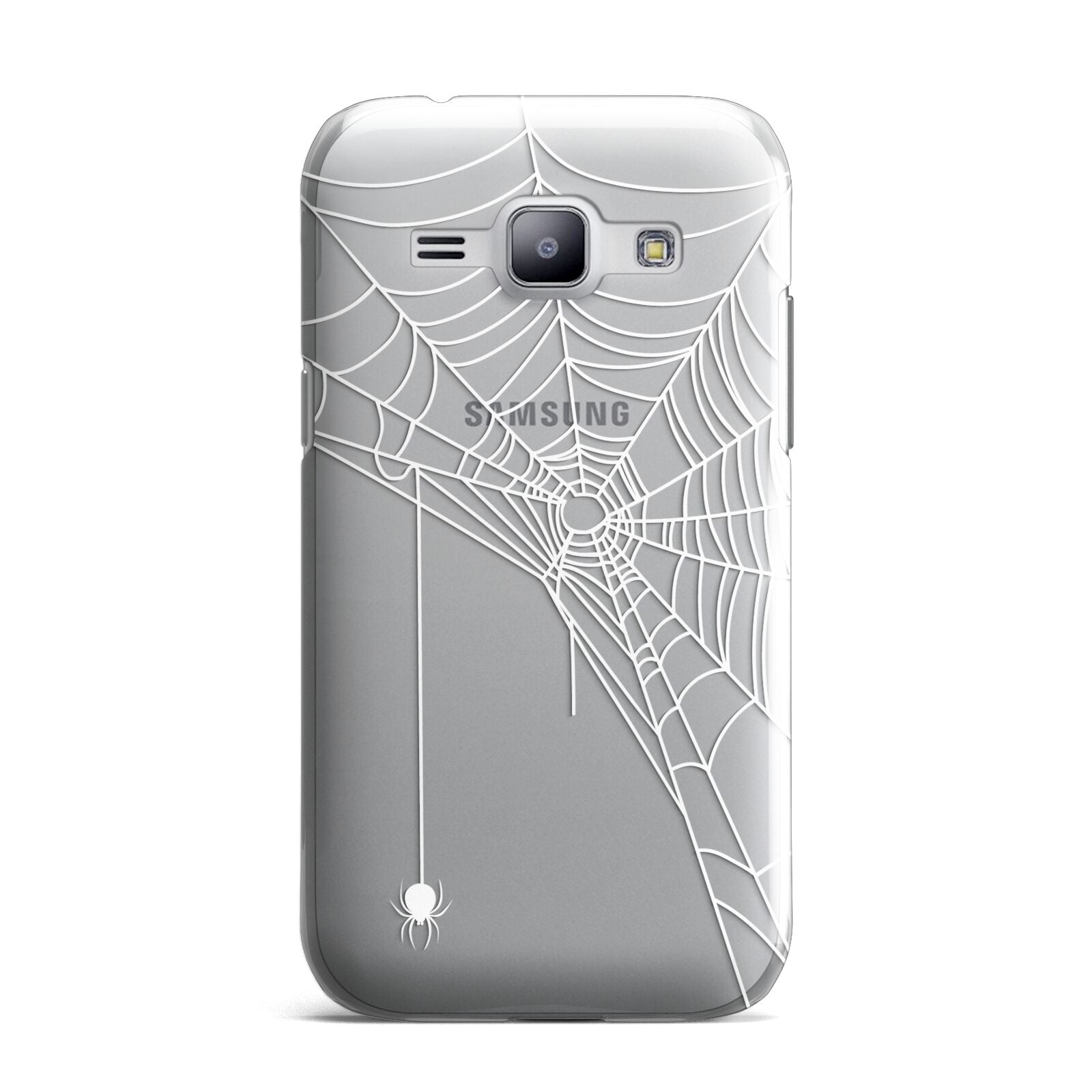 White Spiders Web with Transparent Background Samsung Galaxy J1 2015 Case