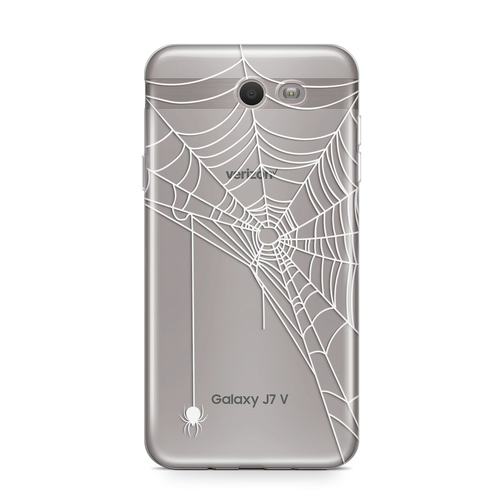 White Spiders Web with Transparent Background Samsung Galaxy J7 2017 Case