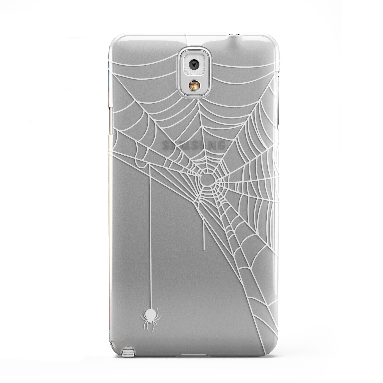 White Spiders Web with Transparent Background Samsung Galaxy Note 3 Case