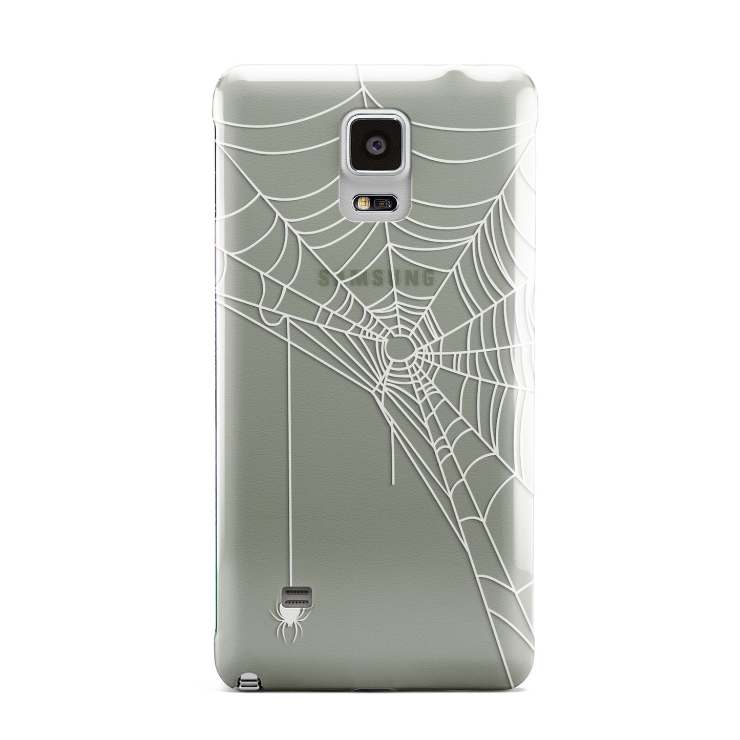 White Spiders Web with Transparent Background Samsung Galaxy Note 4 Case