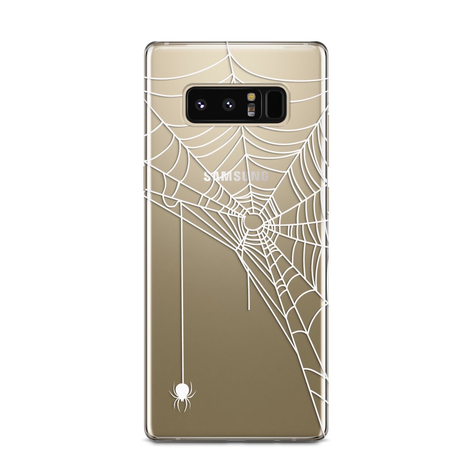 White Spiders Web with Transparent Background Samsung Galaxy Note 8 Case