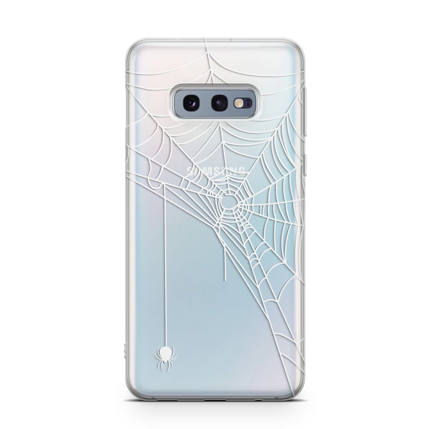 White Spiders Web with Transparent Background Samsung Galaxy S10E Case