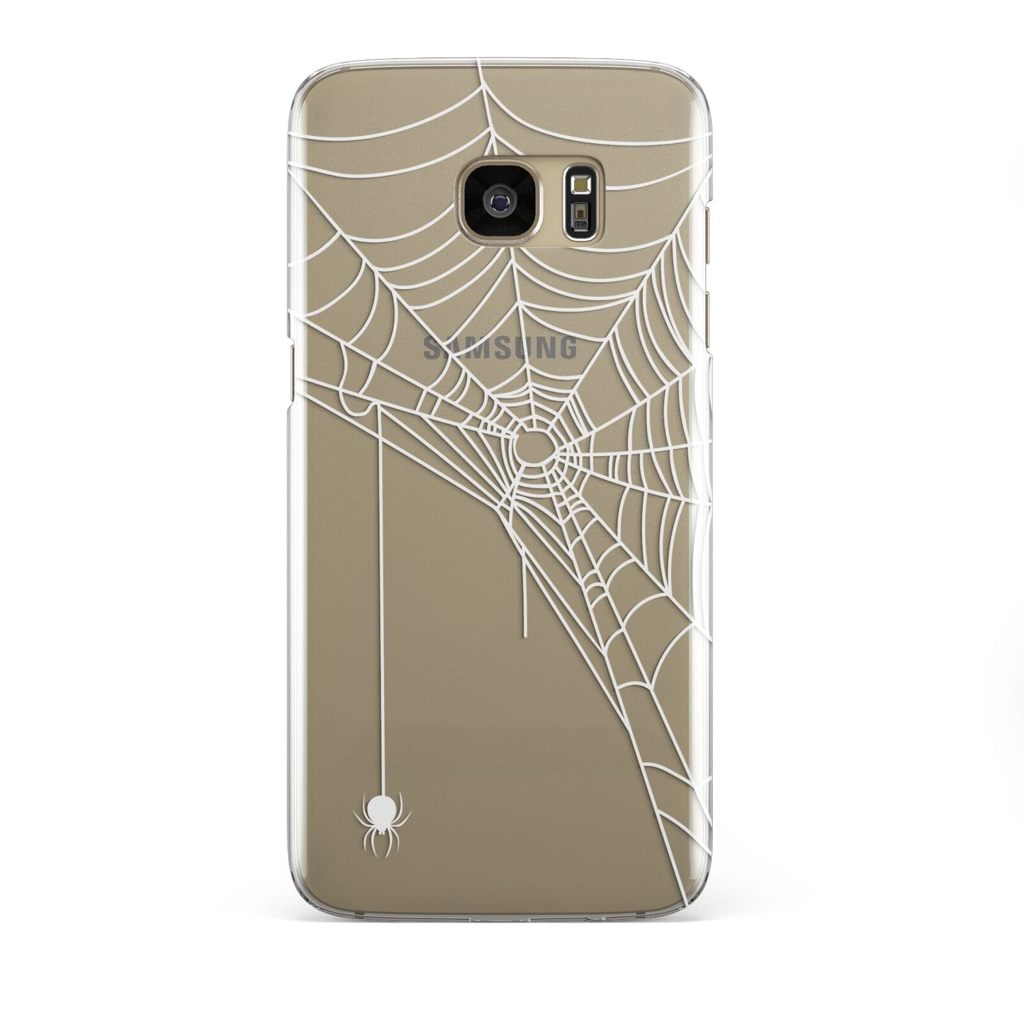 White Spiders Web with Transparent Background Samsung Galaxy S7 Edge Case