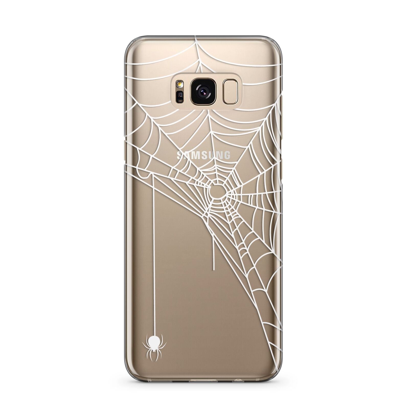 White Spiders Web with Transparent Background Samsung Galaxy S8 Plus Case