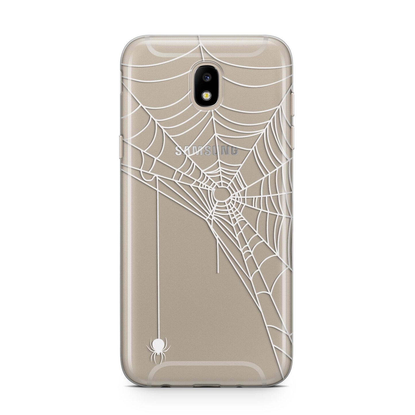 White Spiders Web with Transparent Background Samsung J5 2017 Case