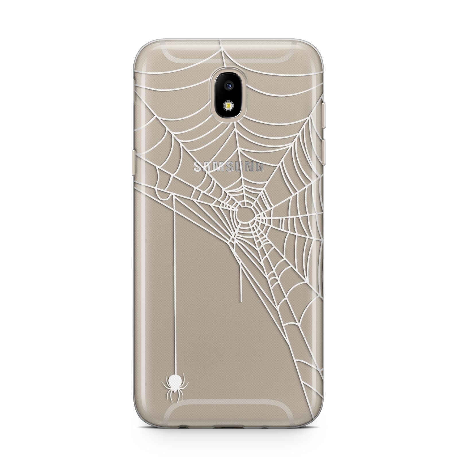 White Spiders Web with Transparent Background Samsung J5 2017 Case