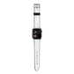 White Swirl Apple Watch Strap Size 38mm with Silver Hardware