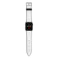 White Swirl Apple Watch Strap with Silver Hardware