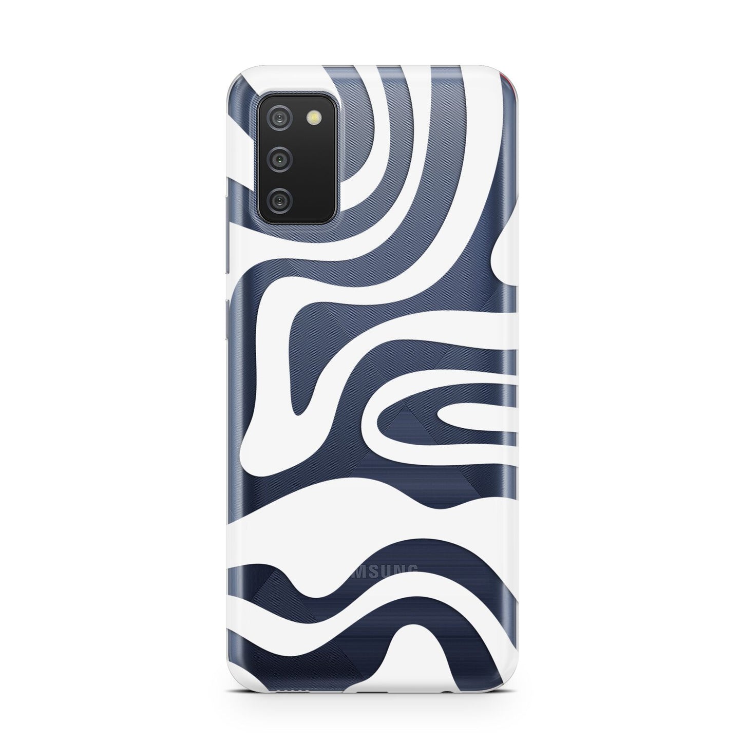 White Swirl Samsung A02s Case