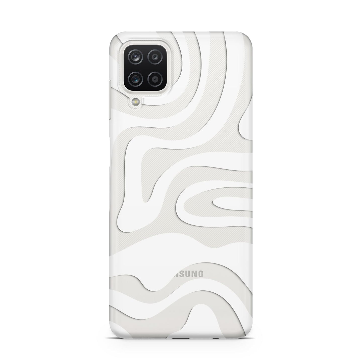 White Swirl Samsung A12 Case