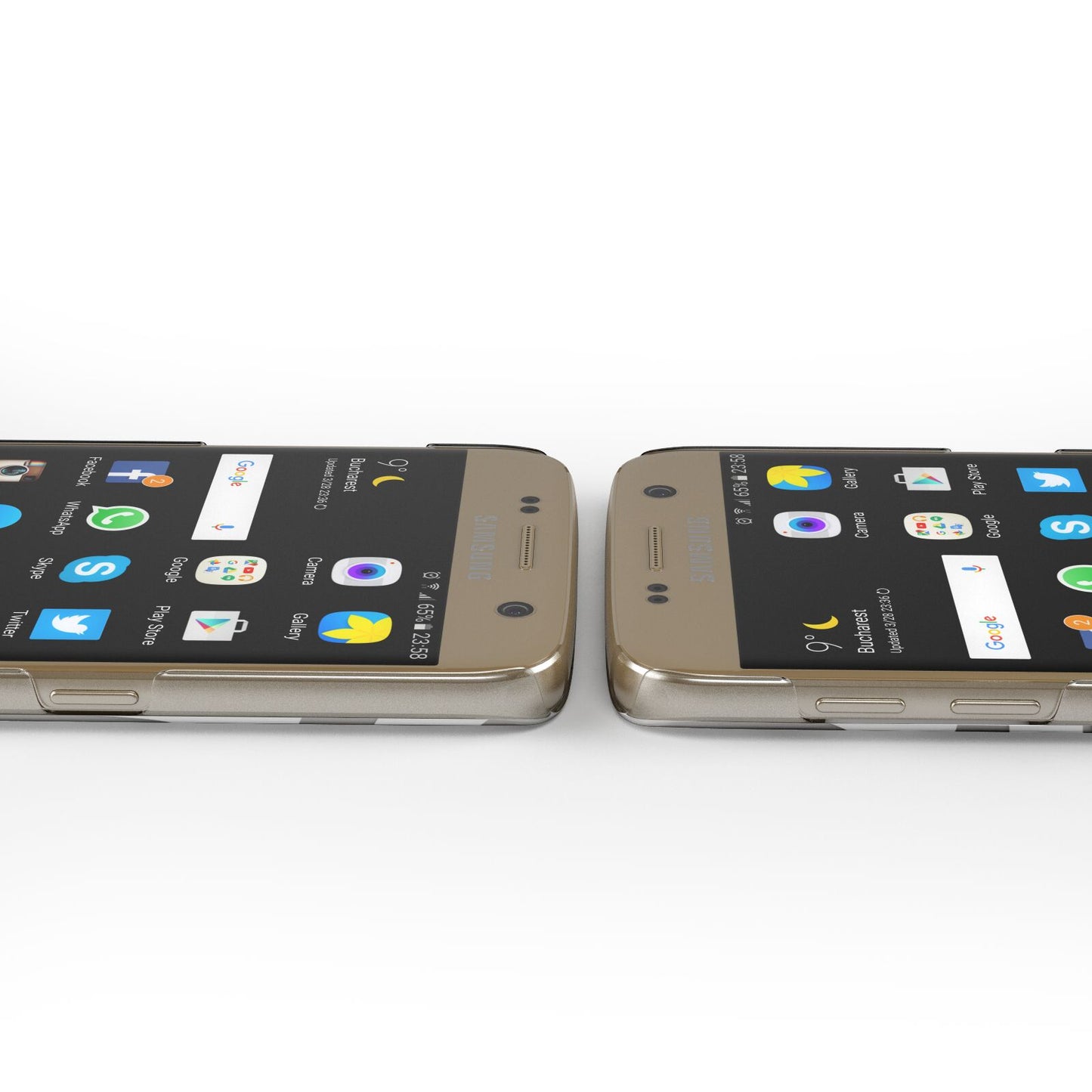 White Swirl Samsung Galaxy Case Ports Cutout