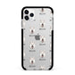 White Swiss Shepherd Dog Icon with Name Apple iPhone 11 Pro Max in Silver with Black Impact Case