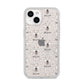 White Swiss Shepherd Dog Icon with Name iPhone 14 Glitter Tough Case Starlight