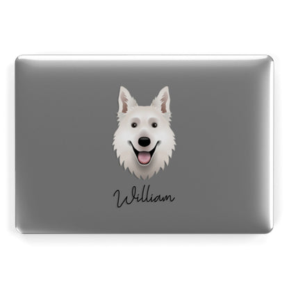 White Swiss Shepherd Dog Personalised Apple MacBook Case