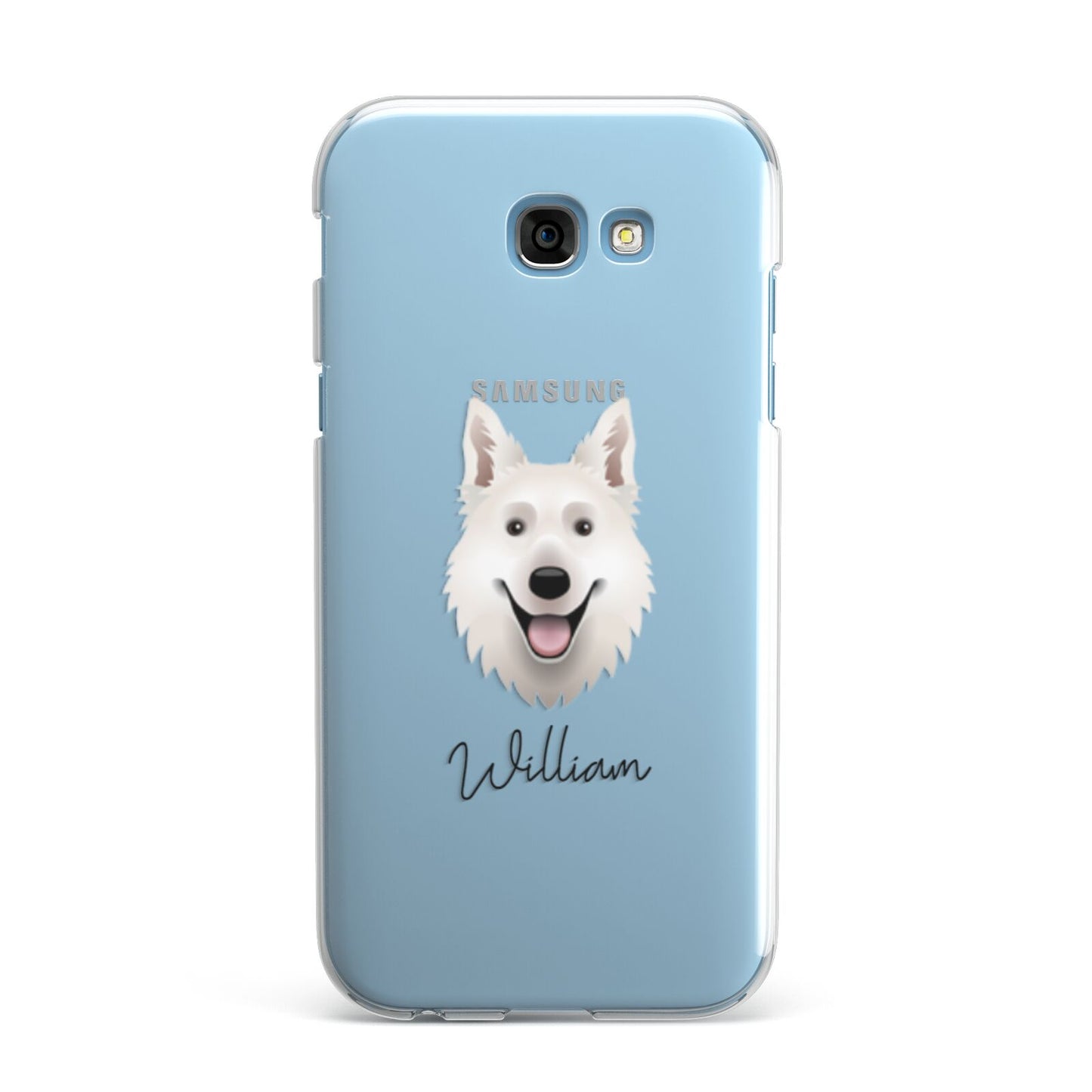 White Swiss Shepherd Dog Personalised Samsung Galaxy A7 2017 Case